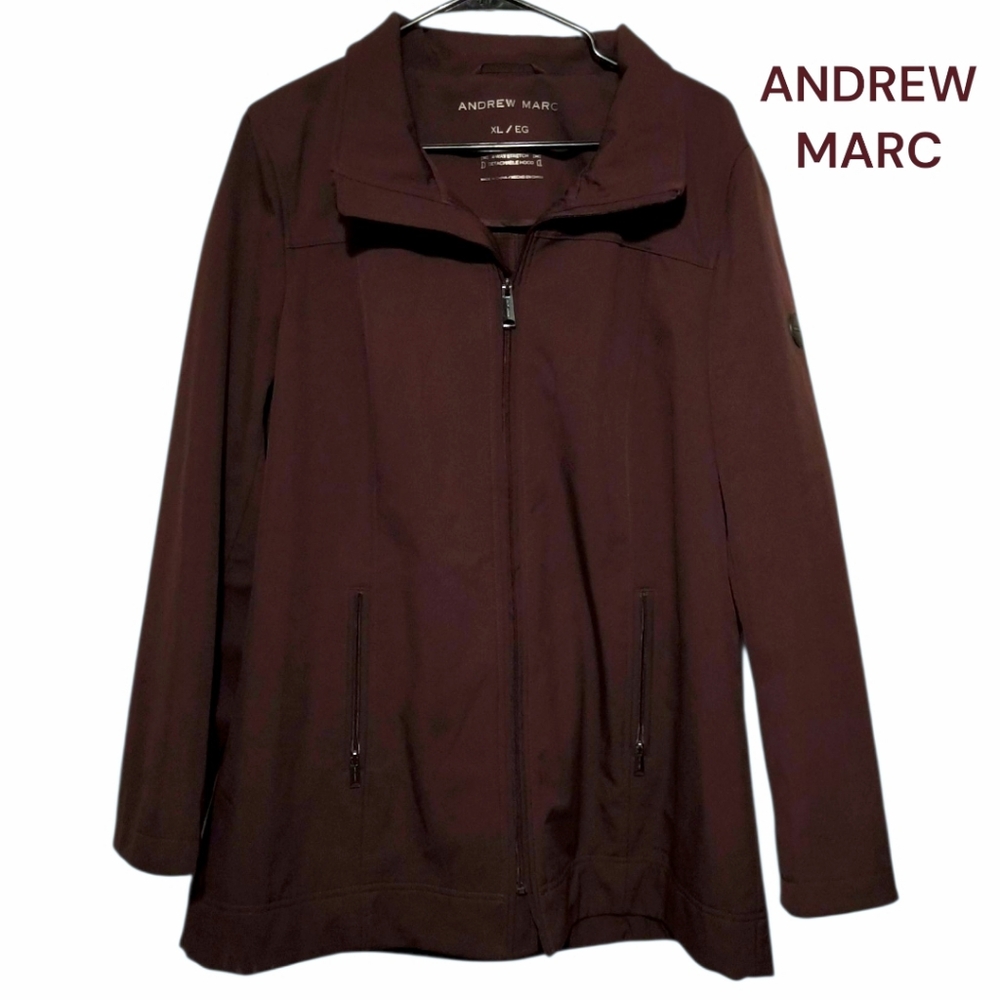 Andrew Marc Women's Burgundy Lined Jacket - Fall Weather Size XL